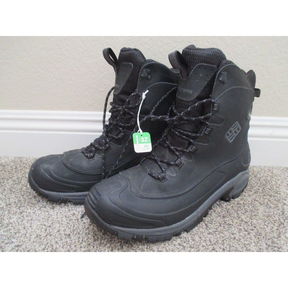 Columbia Mens Size 12 Bugaboot 200 Gram Omni Heat Black Techlite Winter Boots